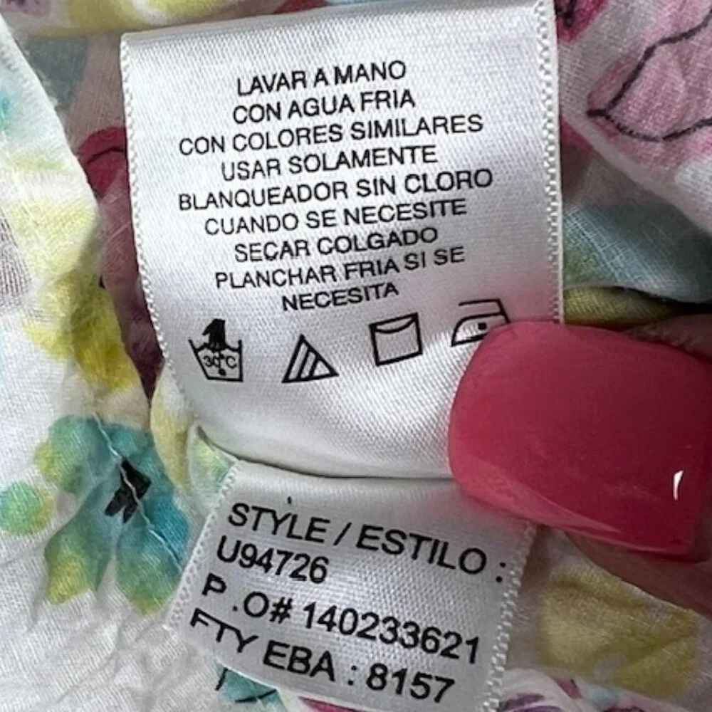 Sag Harbor Womens Button-down 3/4 Sleeve Tunic Plus Size 3X - Picture 7 of 7